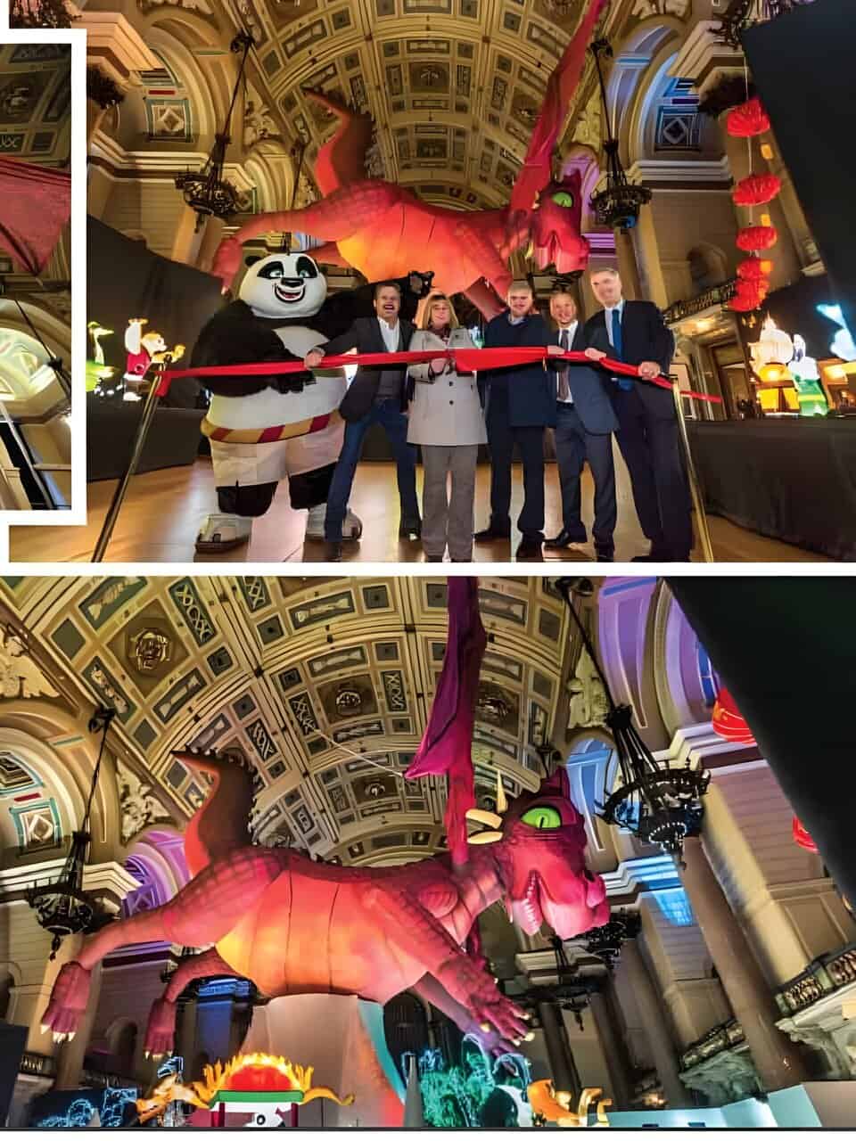 Kung Fu Panda and Dragon From Shrek Inflatable