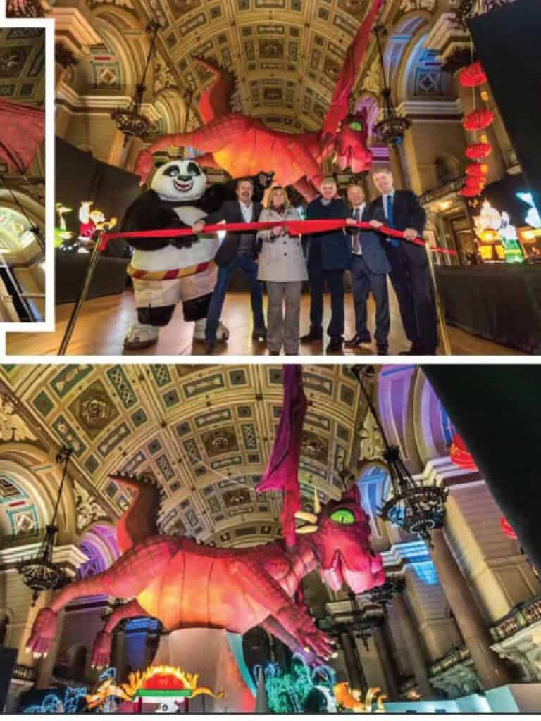 Kung Fu Panda and Dragon From Shrek Inflatable