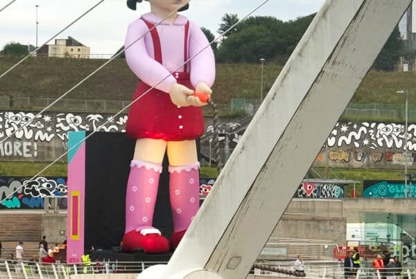 Giant Inflatable structure of squid games girl