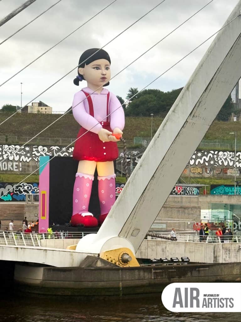 Giant Inflatable structure of squid games girl